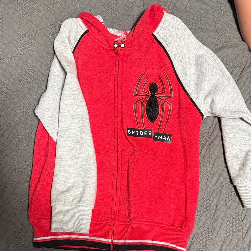 Marvel Spider-Man Red and Gray Kids Hoodie